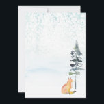 Vrolijke Kerstwensen Blank Vos Notitiekaartje<br><div class="desc">Vier het seizoen met deze rustieke en retro vrolijke kerstwensen notecard, met een schattige waterverf vos en dennenboom tegen een serene besneeuwde achtergrond. Het eenvoudige maar charmante ontwerp combineert elementen met een vleugje moderne elegantie. Creëer door kunstenares Victoria Grigaliunas van Do Tell A Belle, brengt deze kaart een gezellige wintersfeer...</div>