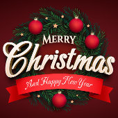 Vrolijke kerstwensen: een vrolijke viering briefkaart