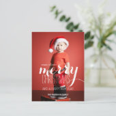 Vrolijke kerstwensen | Feestdagen briefkaart (Staand voorkant)