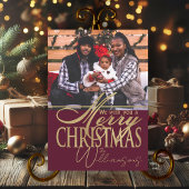 Vrolijke Kerstwensen Foto Kerstmis Kaart