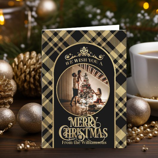 Vrolijke Kerstwensen Foto Kerstmis Kaart