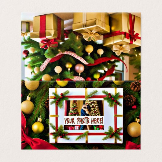 Vrolijke kerstwensen Galore Kaart (Buitenkant ongevouwen)