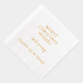 Vrolijke kerstwensen Gelukkig Nieuwjaar Folie Servetten (Rechts)