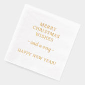 Vrolijke kerstwensen Gelukkig Nieuwjaar Folie Servetten (Links)