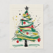 Vrolijke kerstwensen gevuld met vreugde en liefde briefkaart (Voorkant)