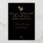 Vrolijke kerstwensen Retro Xmas Kaart Goudfolie (Achterkant)