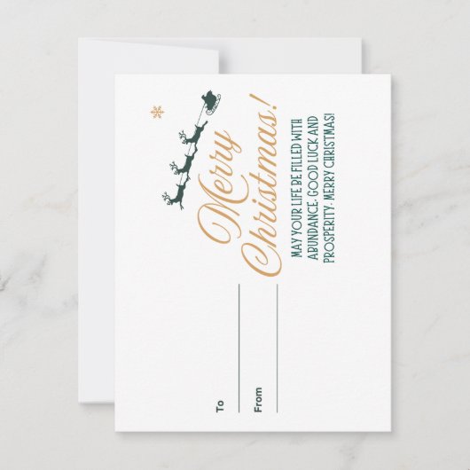 Vrolijke kerstwensen Vakantie Kaart (Voorkant)