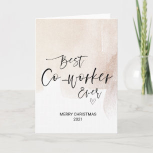 Vrolijke kerstwensen voor collega-werknemer vriend kaart