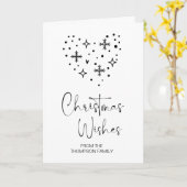 Vrolijke kerstwensen voor familie en vrienden kaart (Gele Bloem)