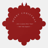 Vrolijke kerstwensen Waterverf Fox & Tree Ornament Kaart (Achterkant)