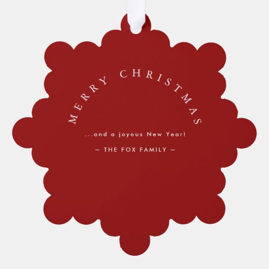 Vrolijke kerstwensen Waterverf Fox & Tree Ornament Kaart (Achterkant)