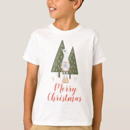 Vrolijke kerstwintergnoom t-shirt