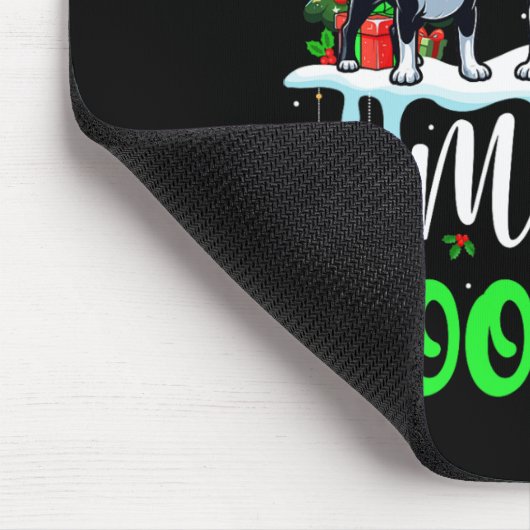 Vrolijke Kerstwolf Drie Santa Reindeer Boston T Muismat (Hoek)