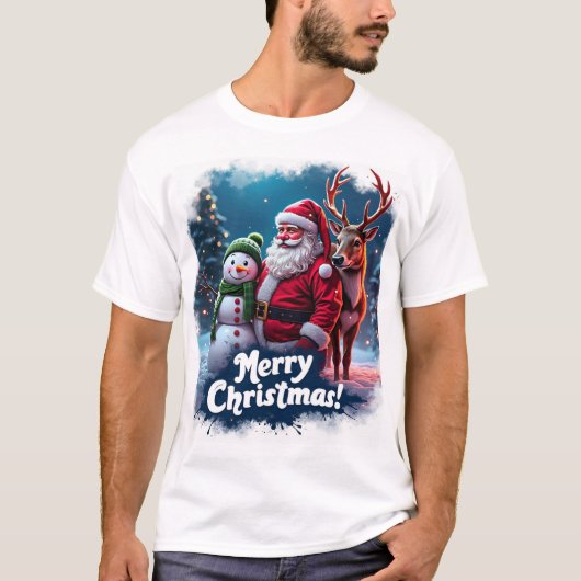 Vrolijke kerstwonderen t-shirt (Voorkant)