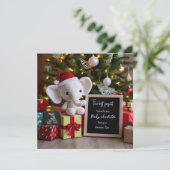 Vrolijke kerstzwangerschapsaankondiging kaart (Staand voorkant)