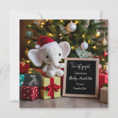 Vrolijke kerstzwangerschapsaankondiging kaart (Voorkant)