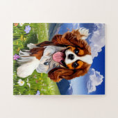 Vrolijke Kind Puppy Jigsaw Puzzel (Horizontaal)
