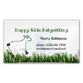 Vrolijke Kinder babysitten Magnetisch Visitekaartje (Voorkant)