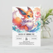 Vrolijke Kinder Fox verjaardag Kaart (Staand voorkant)
