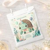 Vrolijke Kinder Schattigee schildpad Verjaardagsfe Bedankzakje (Geknipt)