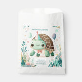 Vrolijke Kinder Schattigee schildpad Verjaardagsfe Bedankzakje (Voorkant)