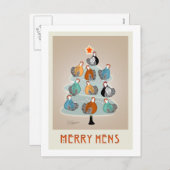 Vrolijke kippen in een kerstboom Kaart (Voorkant / Achterkant)