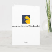 Vrolijke kippen krans kerstgroet feestdagen kaart (Achterkant)