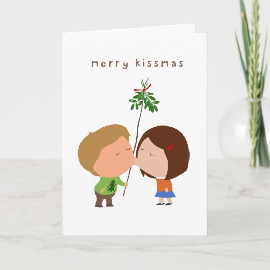 Vrolijke Kissmas Feestdagen Kaart (Voorkant)