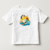 Vrolijke kite surfing illustratie. kinder shirts (Voorkant)