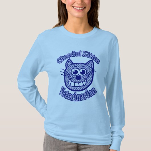 Vrolijke Kittens Dierenarts T-shirt (Voorkant)