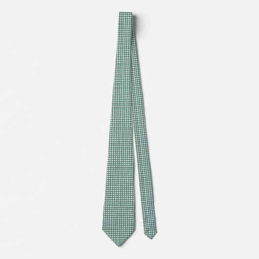 Vrolijke klassieke Green Gingham Plaid Pattern Hol Stropdas (Voorkant)