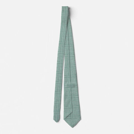 Vrolijke klassieke Green Gingham Plaid Pattern Hol Stropdas (Achterkant)