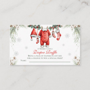 Vrolijke Kleine Baby Shower Luier Raffle Informatiekaartje