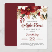 Vrolijke kleine Babyborrel Kerstster Bloemen Kaart (Voorkant / Achterkant)