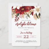 Vrolijke kleine Babyborrel Kerstster Bloemen Kaart (Voorkant)