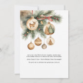 Vrolijke Kleine Boho Kerst Winter Baby Shower  Kaart (Achterkant)