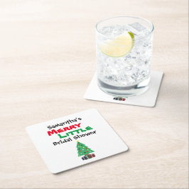 Vrolijke Kleine Bruidsfeest Kartonnen Onderzetters