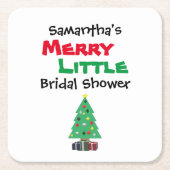 Vrolijke Kleine Bruidsfeest Kartonnen Onderzetters (Voorkant)