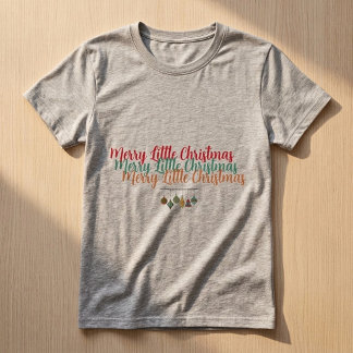 Vrolijke Kleine Kerstmis Schattige Kerstvakantie T-shirt