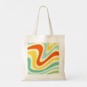Vrolijke Kleur Abstracte Motief Canvas tas (Achterkant)