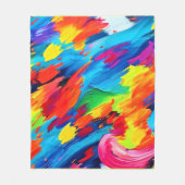 Vrolijke kleur explosie schilderij fleece deken (Voorkant)