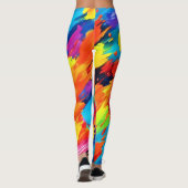 Vrolijke kleur explosie schilderij leggings (Achterkant)
