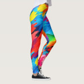 Vrolijke kleur explosie schilderij leggings (Rechts)