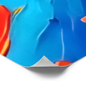 Vrolijke kleur explosie schilderij poster (Hoek)