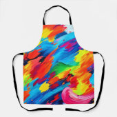 Vrolijke kleur explosie schilderij schort (Voorkant)