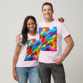 Vrolijke kleur explosie schilderij t-shirt (Unisex)