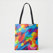 Vrolijke kleur explosie schilderij tote bag (Voorkant)
