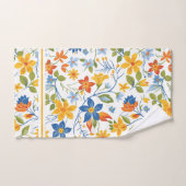 Vrolijke kleuren zomerbloemen patroon bad handdoek (Handdoek)
