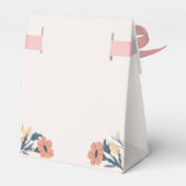 Vrolijke kleurrijke bloemenbruiloft gunstbox bedankdoosjes (Achterkant)