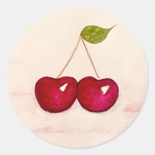 Vrolijke kleurrijke kersen Stickers (Voorkant)